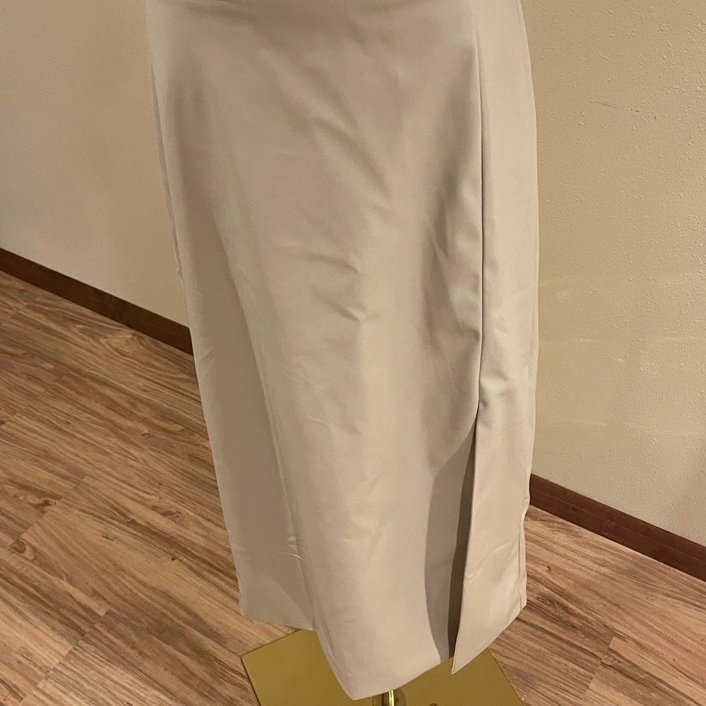 Faux Leather Midi Skirt - Picture 10 of 11
